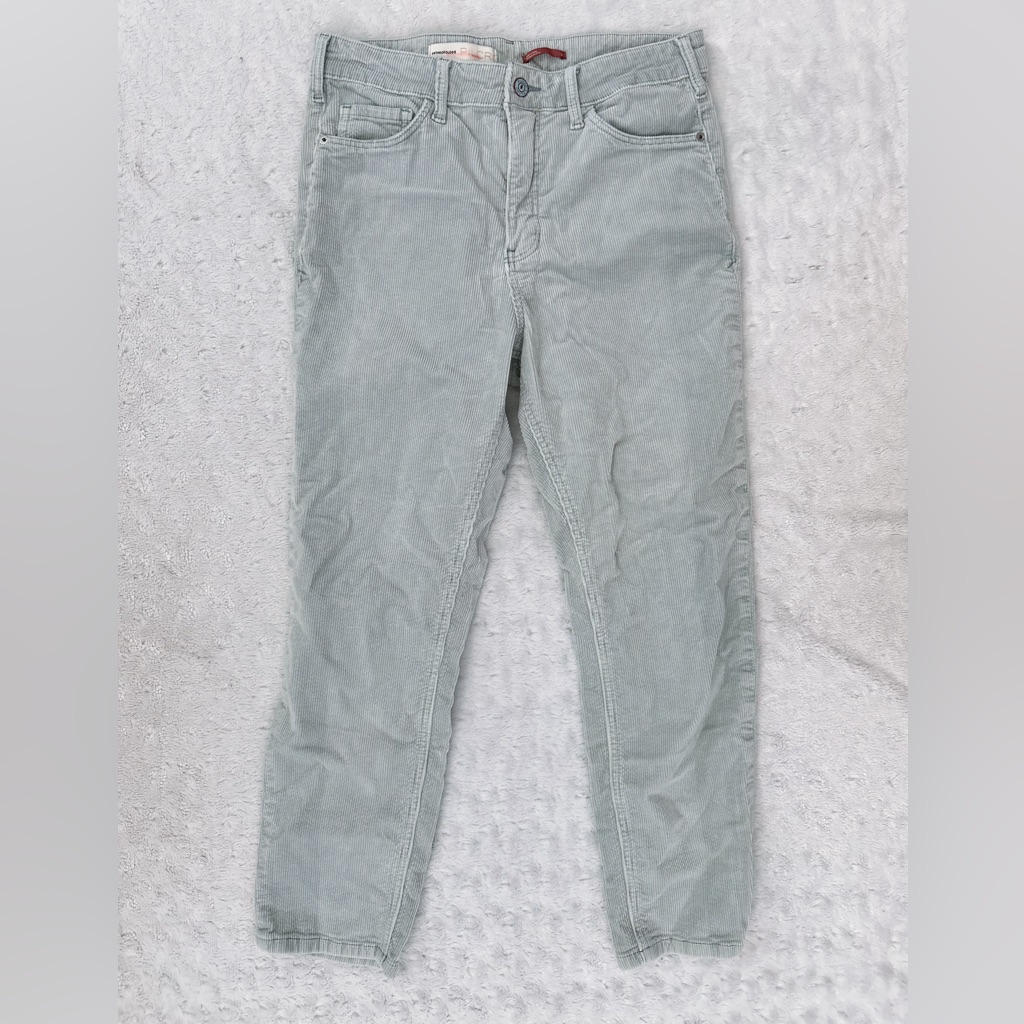 Pilcro Anthropologie Mint Green Skinny Bootcut Corduroy Jeans